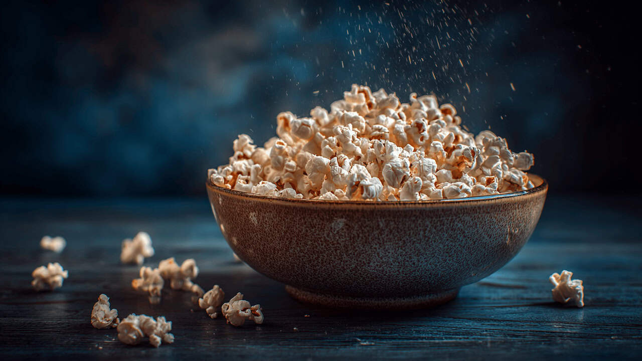 popcorn i skål